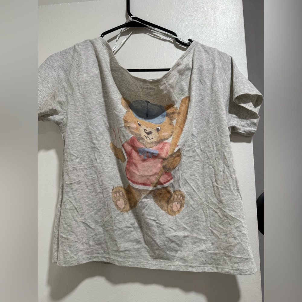 Hollister Gray 'Play Ball' T-Shirt